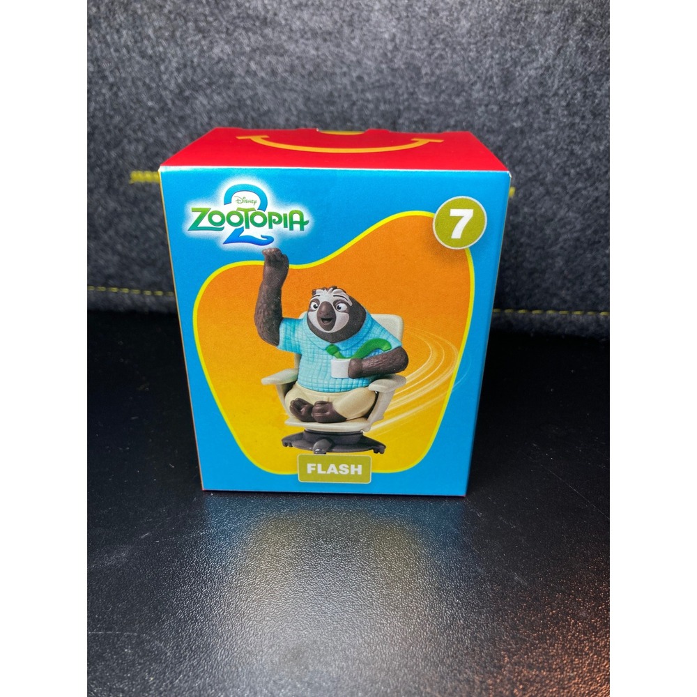 Disney Zootopia 2 McDonald's Happy Meal Toy Flash Sloth Figure Box 7